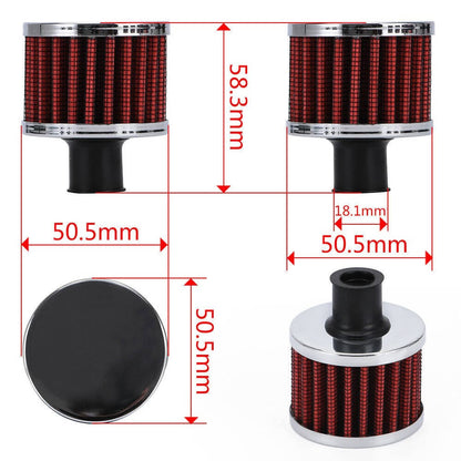 Solidspare NEW 12mm Cold Air Intake Filter Turbo Vent Case Car Breather Valve Cover
