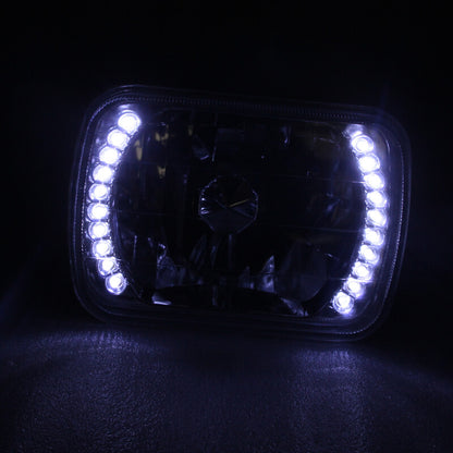 5x7" 7x6" Inch Fit Ford F150 F250 F350 1978-1986 Black Housing LED Headlights