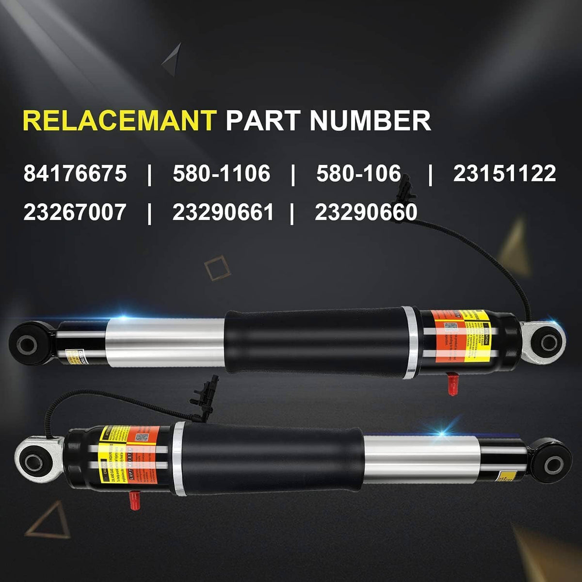 Solidspare Rear Air Shock Absorbers MagneRide for Escalade Suburban Tahoe Yukon 2015-2020