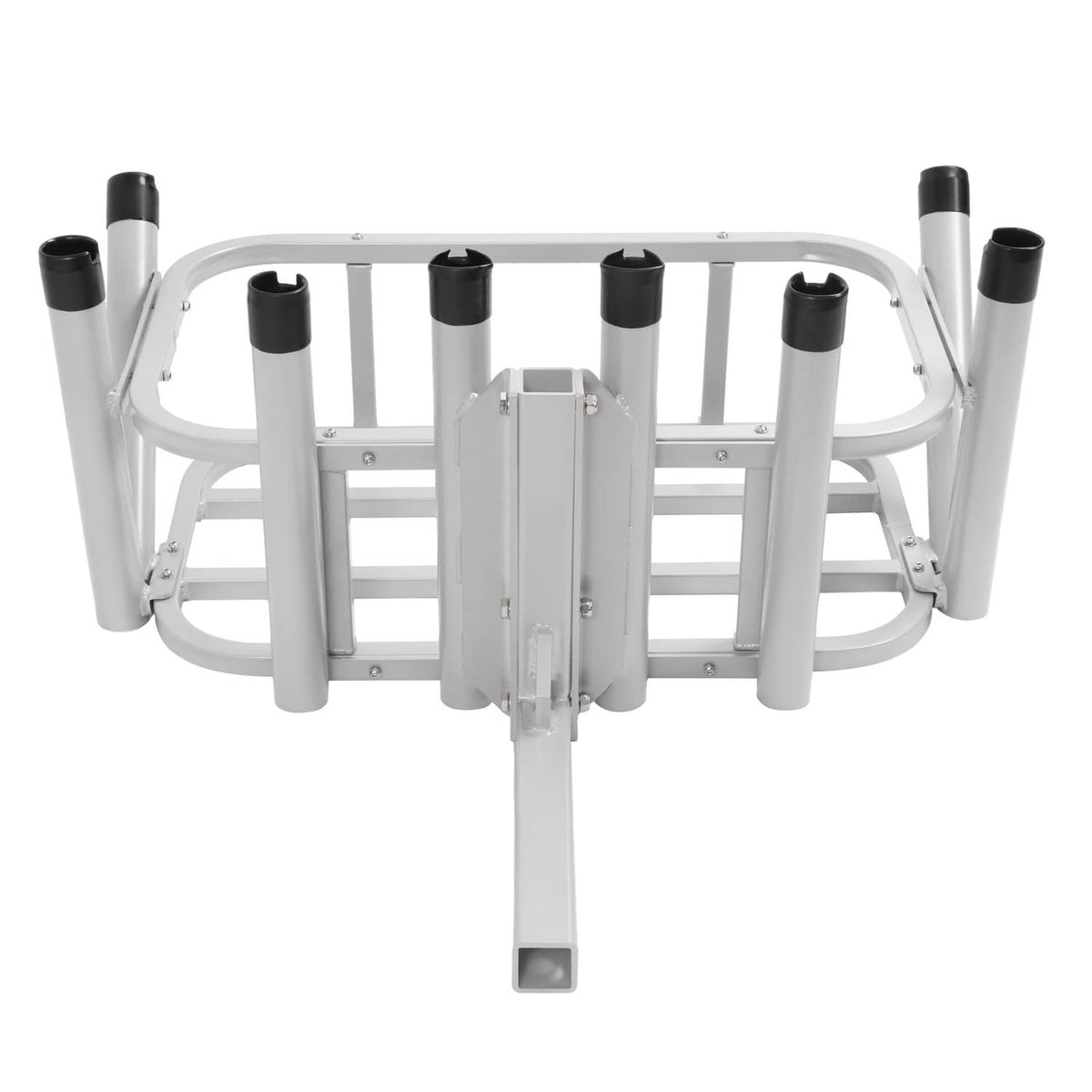 Solid Spare Heavy Duty Fishing Rod Rack Rod Holder 2" Receiver Hitch Mount w/Notch Caps