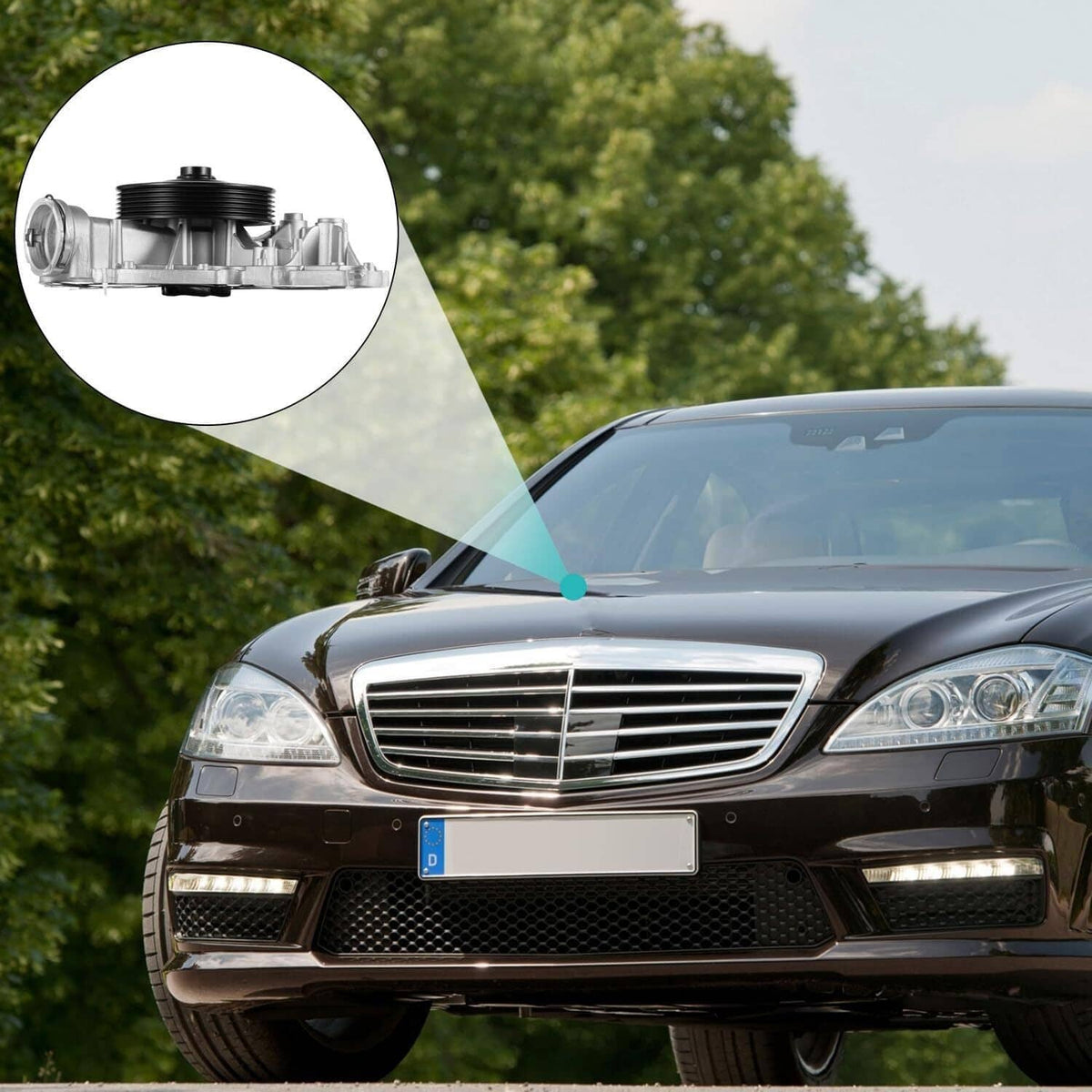 Solidspare Water Pump for MB Mercedes E Class ML SLK C R CLK Mercedes-Benz C300 GLK350 E350