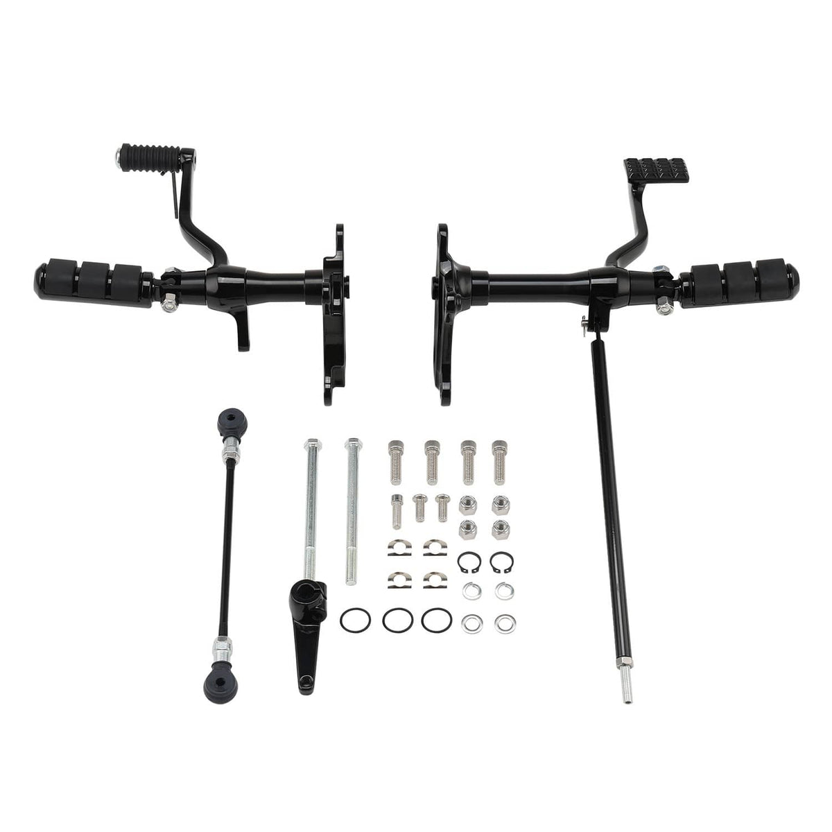Solidspare Black Forward Controls Foot Pegs Fit for Harley Sportster 883 1200 1991-2003