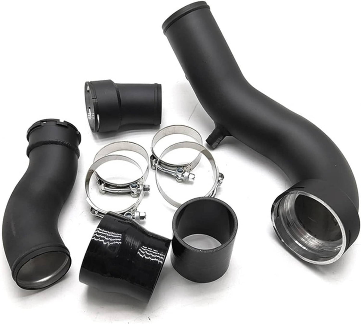 Solidspare Black For BMW 3.0L N55 535i 640i 740i F10 F12 F13 Charge Pipe & Boost Pipe Kit