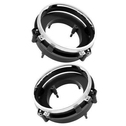 Solid Spare Left & Right Side Headlight Bulb Brackets Buckets For Jeep Wrangler 1997-2006