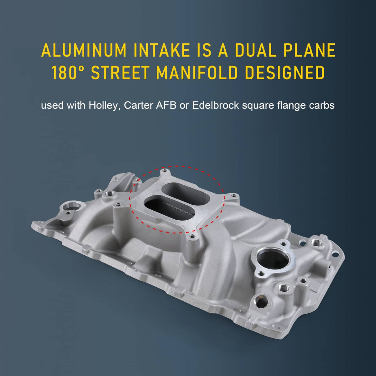 Solidspare Dual Plane Intake Manifold For 1957 1958-1995 Small Block Chevy SBC 350 400