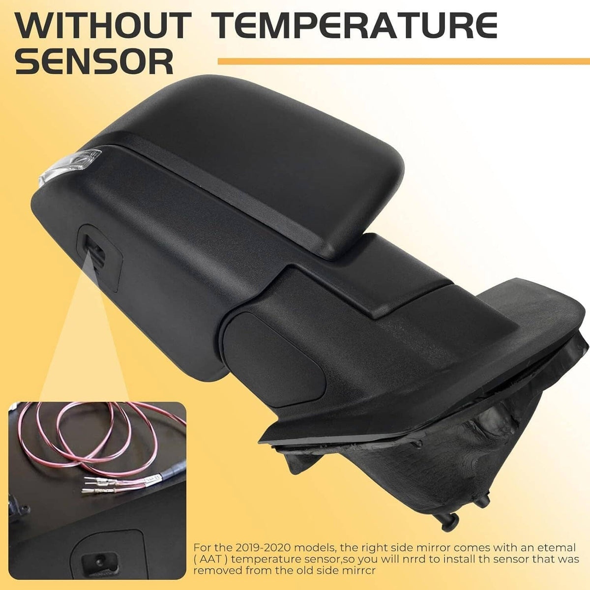 Solidspare Passenger Right Side Mirror For Ford F150 2015-2020 Signal Power Heated 6Pins