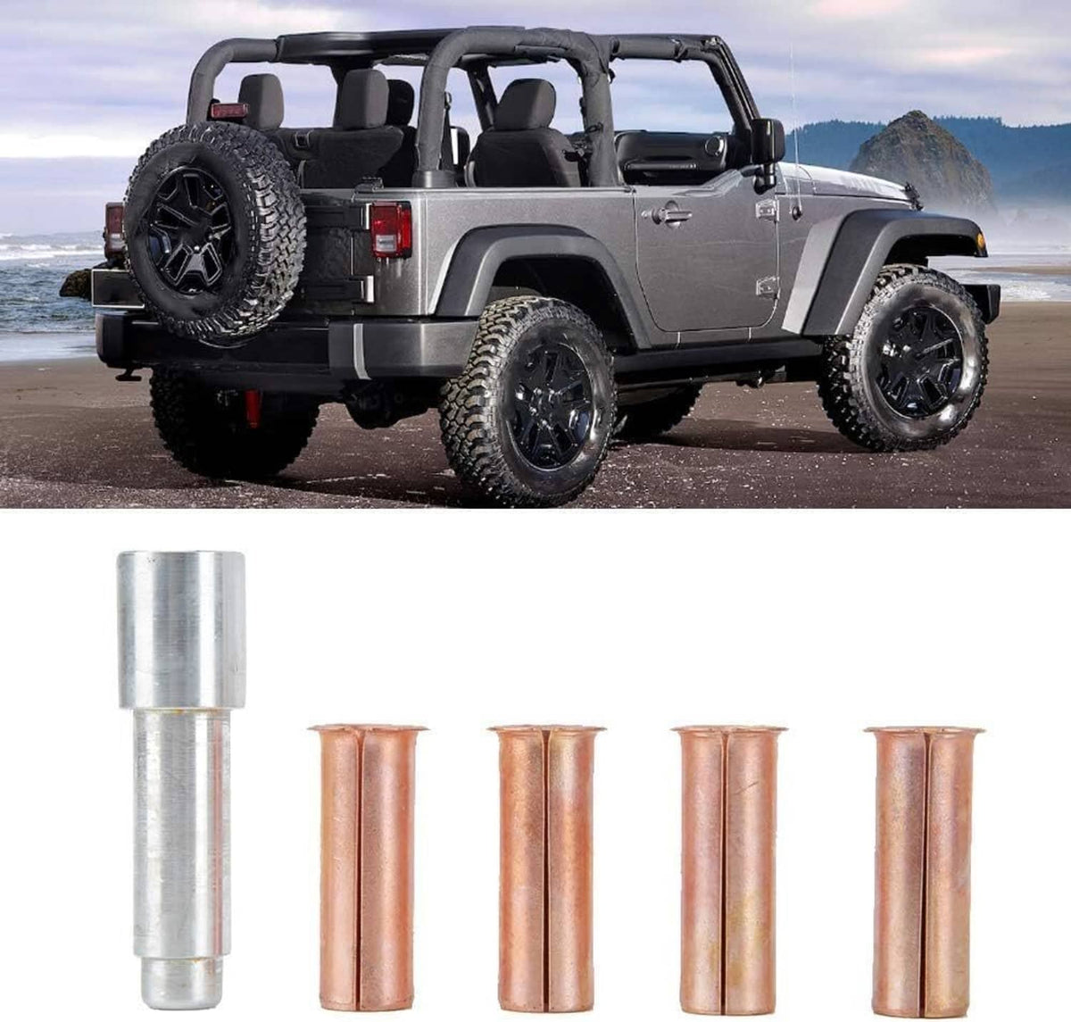 Solidspare Door Hinge Pin Liners Bushings Kits Removal Tool For 2007-2018 Jeep Wrangler JK