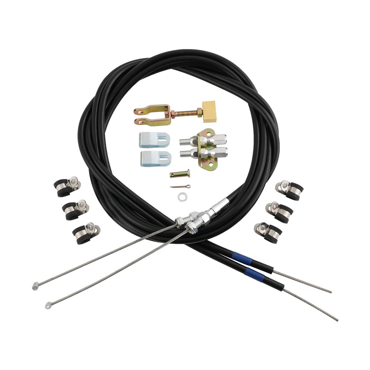 Solidspare UnIversal Emergency Parking Brake Cable Complete Kit Replace 330-9371