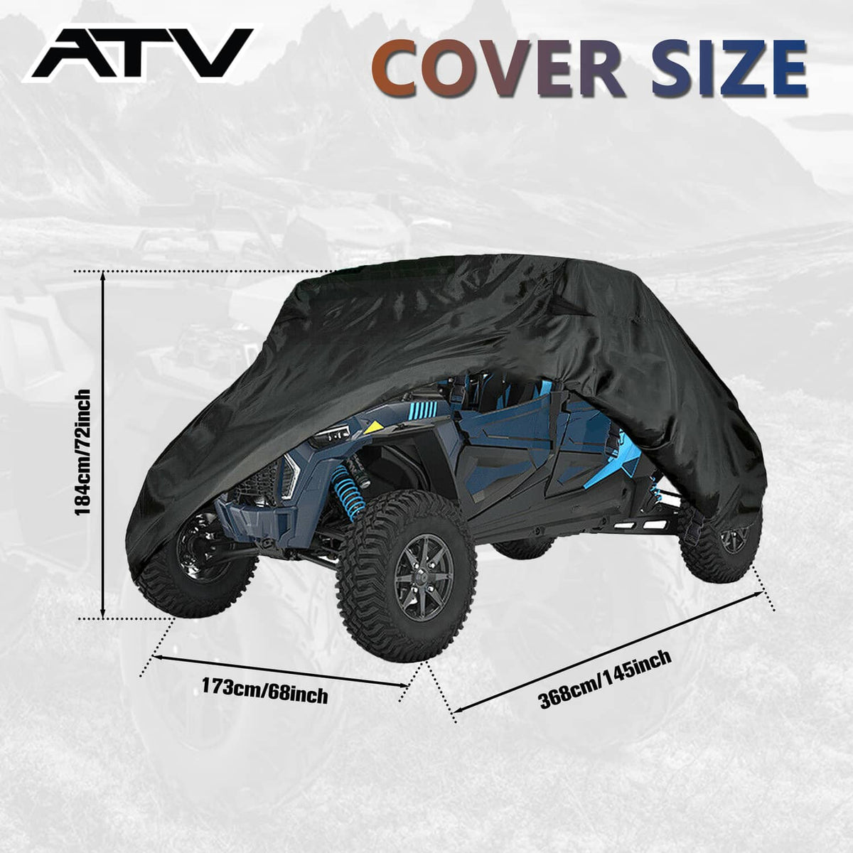 Solidspare SxS Utility Vehicle Cover Waterproof Fit For Polaris RZR XP 4 Turbo S US