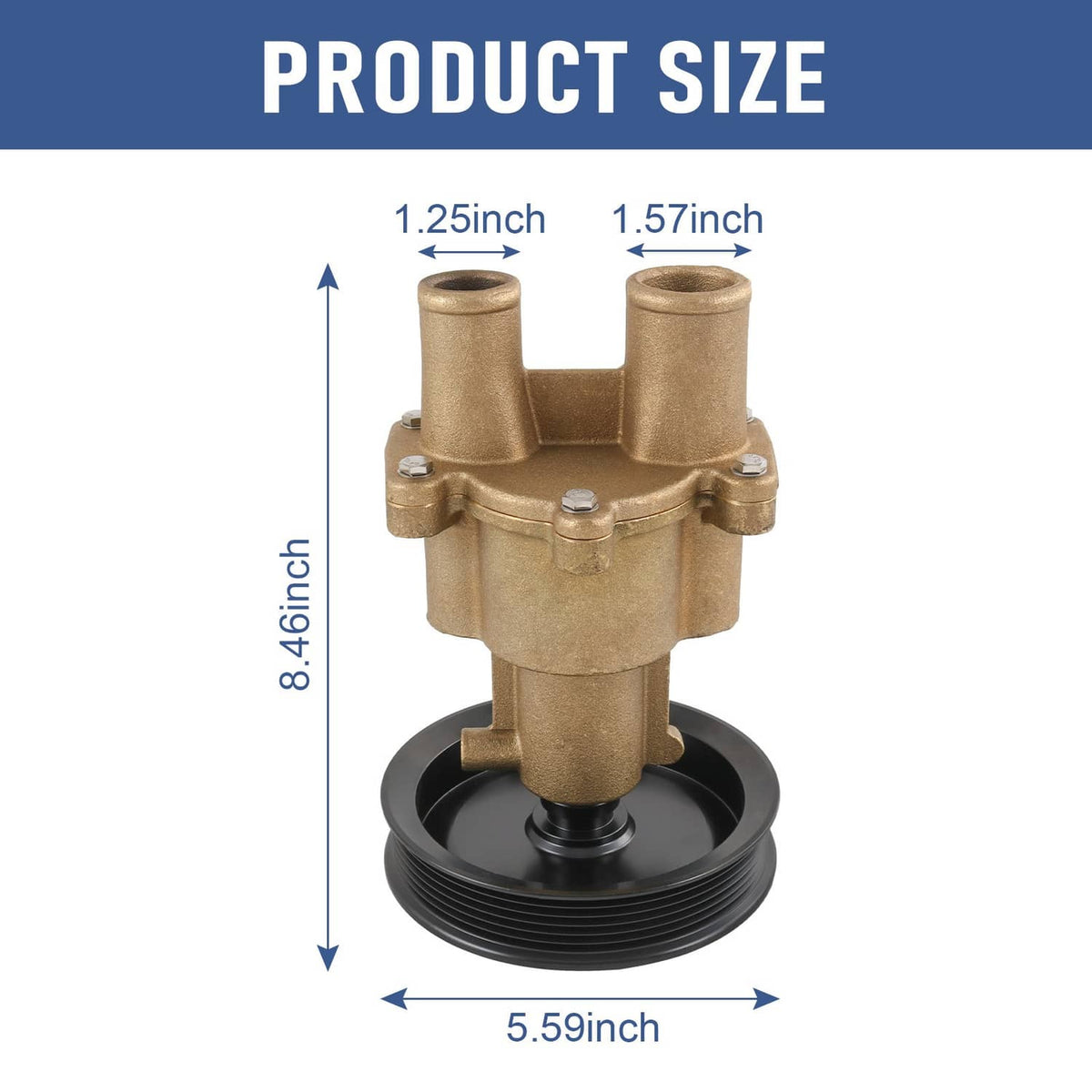 Solidspare 8M0122655 Raw Sea Water Pump 46-8M0139995 for MerCruiser Mercury Quicksilver