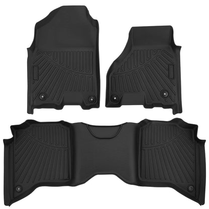 Solidspare 3Pcs Floor Mats for Dodge Ram 2500 / 3500 Crew Cab 2019 2020 2021 2022 2023 2024