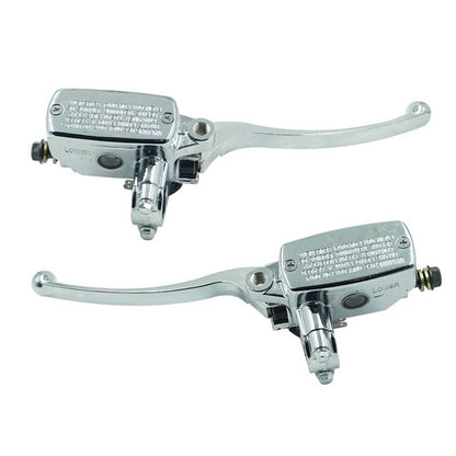 Solidspare 7/8" Motorcycle Hydraulic Brake Clutch Master Cylinder Lever Chrome 22MM