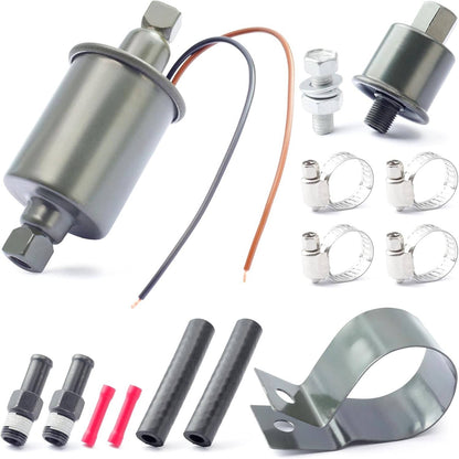 Solidspare Universal Electric Fuel Pump Carburetor 12V 5-9 Psi Cars Trucks Tractors E8012S