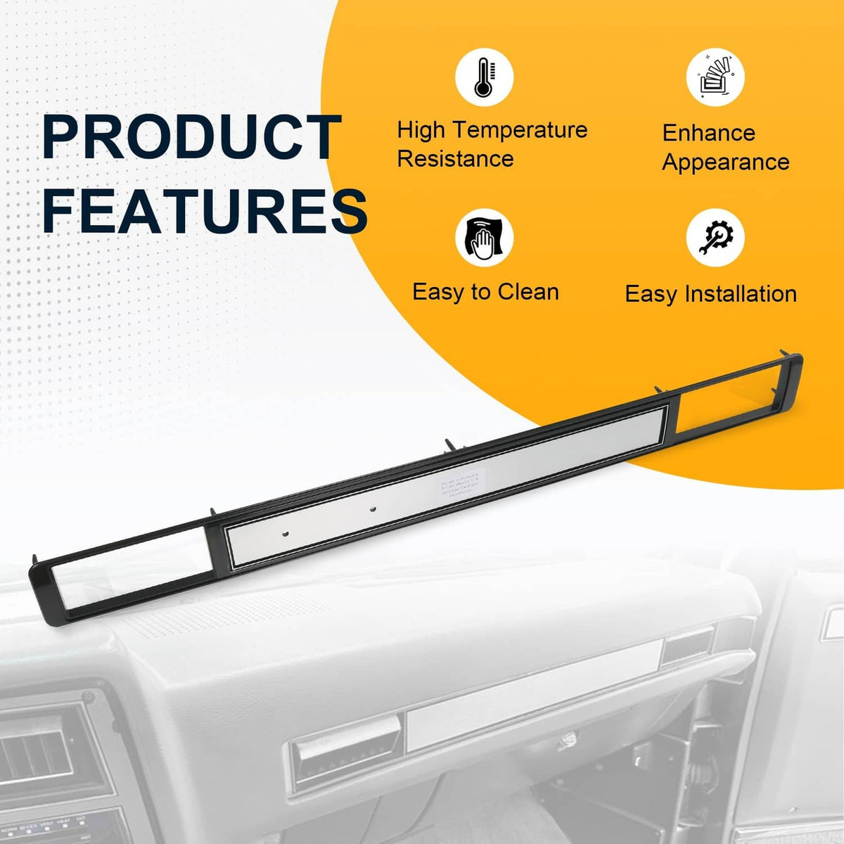 Solidspare BRUSHED ALUMINUM DASH TRIM MOLDING FOR CHEVROLET GMC C10 TRUCK BLAZER 1973-1980
