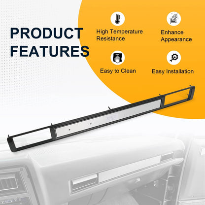 Solidspare BRUSHED ALUMINUM DASH TRIM MOLDING FOR CHEVROLET GMC C10 TRUCK BLAZER 1973-1980