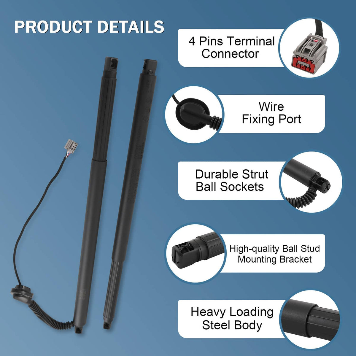 Solidspare Left＆Right Power Liftgate Actuators Set(2) Fits Yukon Tahoe Suburban 84306929