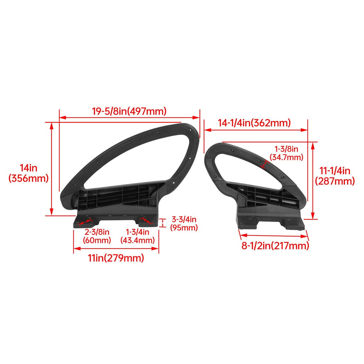 Solidspare Hip Restraint Kit #103833901 For Club Car Precedent 2012+ Driver Passenger Side
