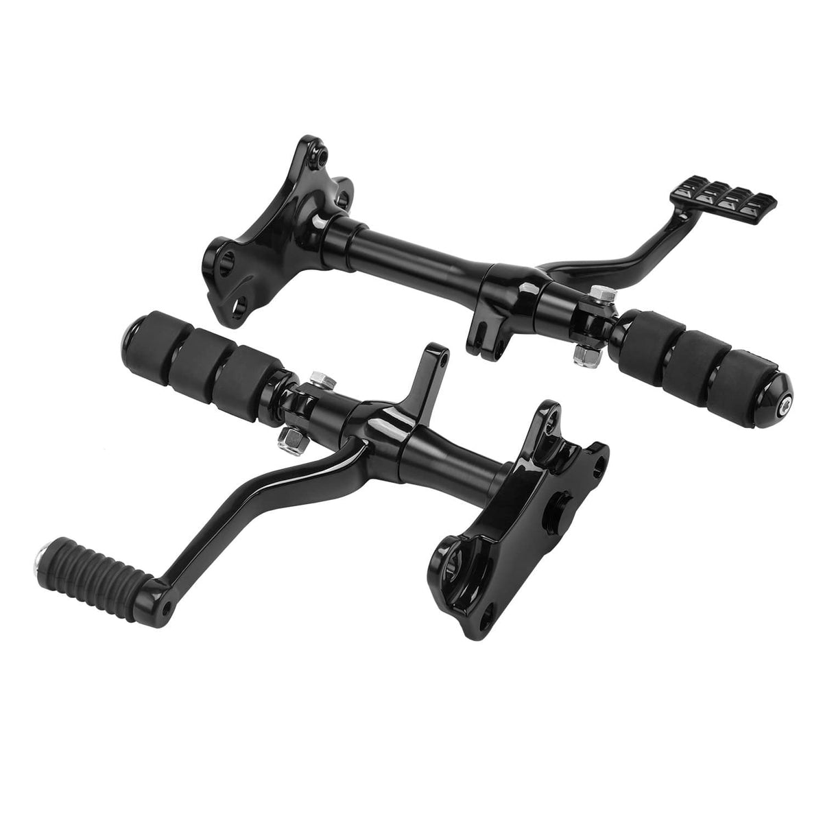 Solidspare Black Forward Controls Foot Pegs Fit for Harley Sportster 883 1200 1991-2003