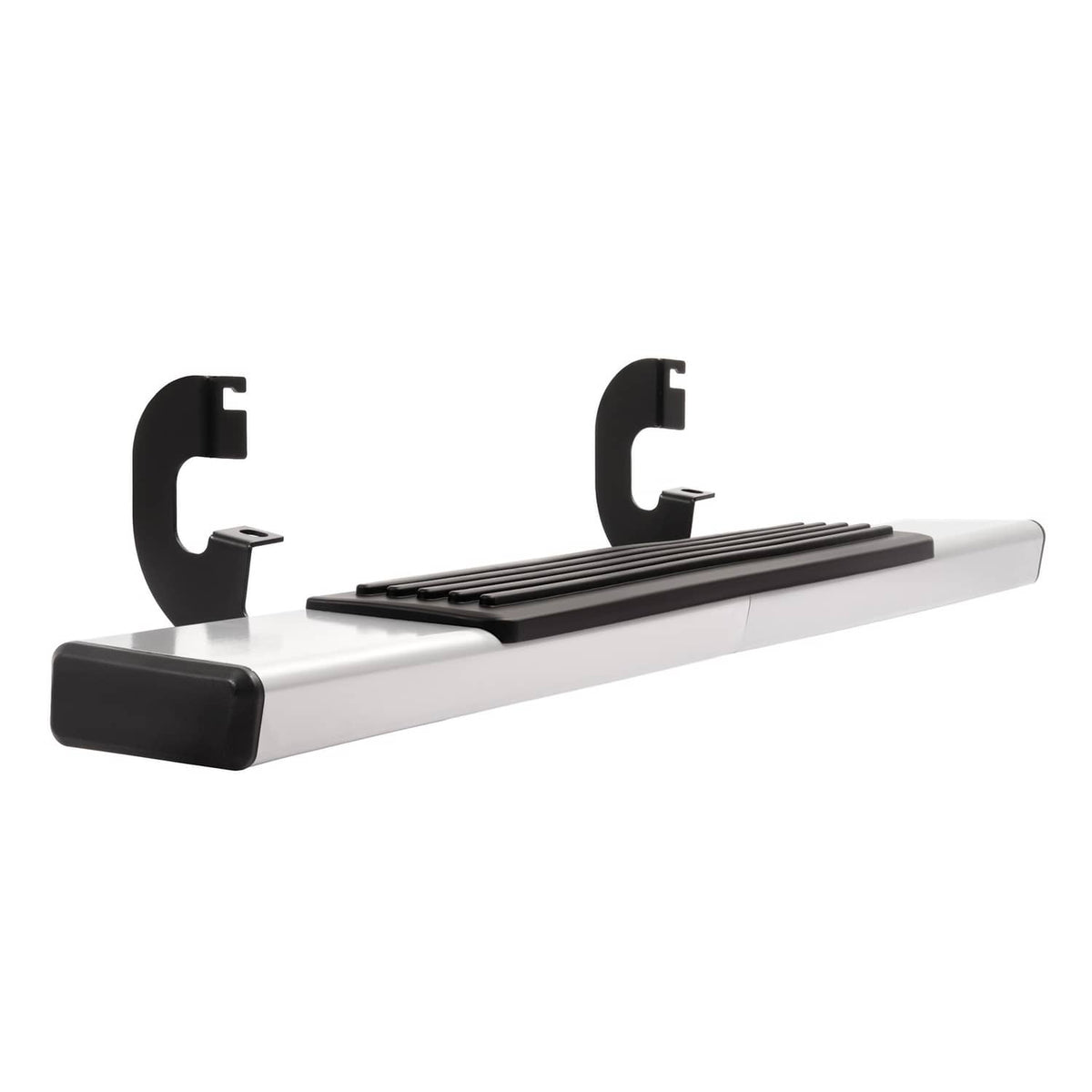 Solid Spare Side Step Bar Running Boards Silver+Black For 19-25 Silverado Sierra Regular Cab