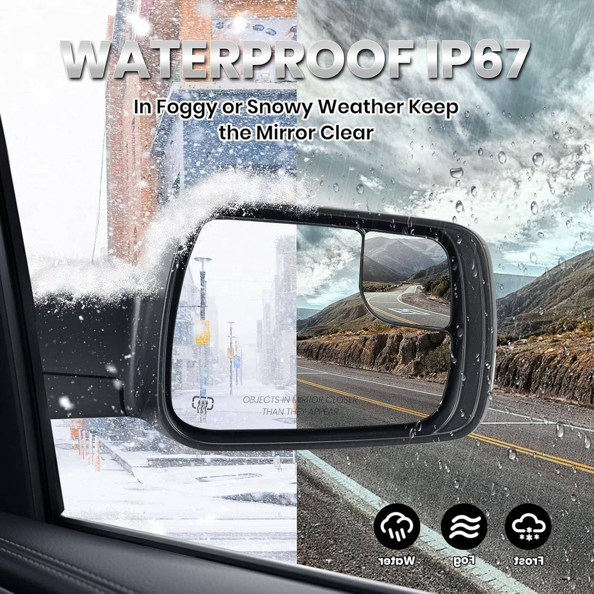 Solidspare 68276500AH For 2019-2024 Ram 1500  Heated Mirror w/Power Fold Signal Light Right