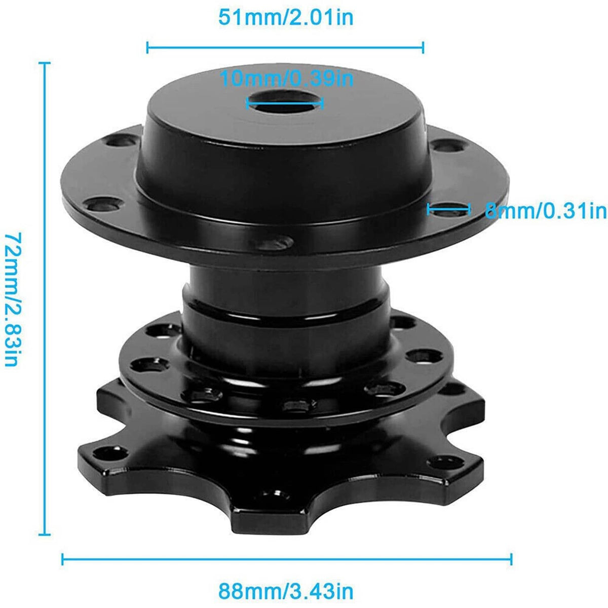 Solidspare Racing Adapter Snap Off Boss Kits Universal Car Steering Wheel Quick Release Hub