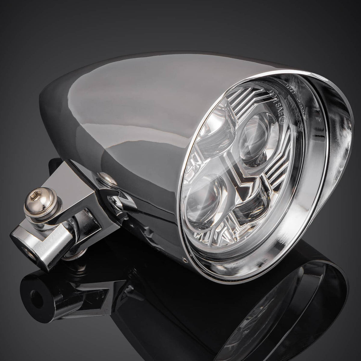 Solidspare 4.5" LED Motorcycle Headlights Bullet Vintage Head Lamp For Harley Dyna Softail