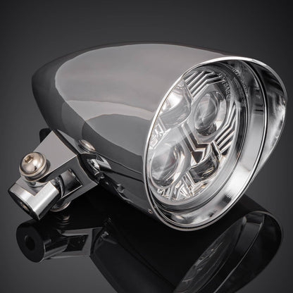 Solidspare 4.5" LED Motorcycle Headlights Bullet Vintage Head Lamp For Harley Dyna Softail