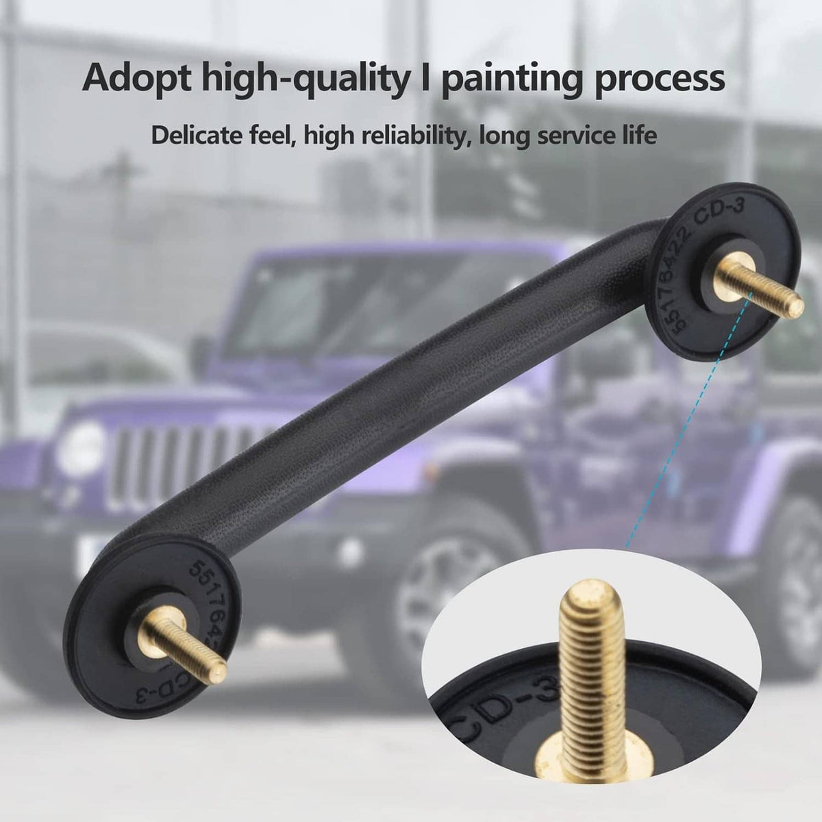 Solid Spare For Jeep Wrangler TJ 1997-2006 Car Hold Front Hood Bracket Handle Loop 55176422