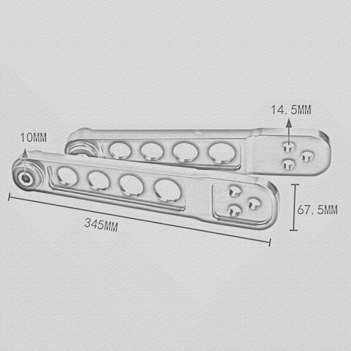 Solidspare Red Rear Lower Control Arm Subframe Brace Tie Bar for 01-05 Honda Civic DX ES EX