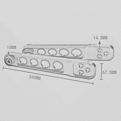 Solidspare Red Rear Lower Control Arm Subframe Brace Tie Bar for 01-05 Honda Civic DX ES EX