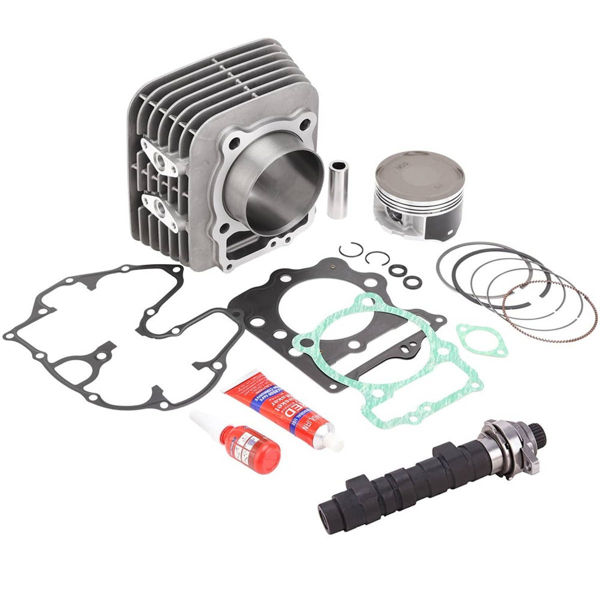 Solidspare Cylinder Piston Gasket Top End Kit w/ Camshaft Fits For Honda TRX400EX 1999-2008
