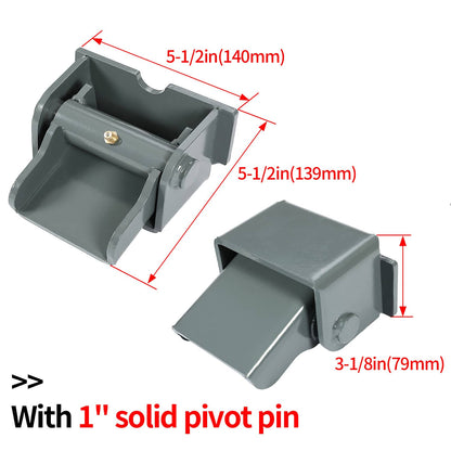 Solidspare 2pcs Dump Truck Trailer Hinges Body Heavy Duty Steel Weld on Powder Coated