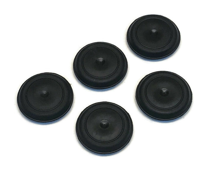 (5) 1" Inch Black Rubber FLUSH MOUNT HOLE PLUG for Sheet Metal Auto Body Panel