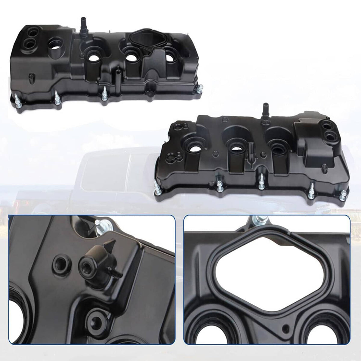 Solidspare 2Pcs Valve Covers Set for 2013-2016 Ford F-150 15-17 Ford Expedition 3.5L Turbo