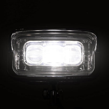 Solidspare Chrome Front Headlight with Hi/Lo Beam For Chopper Cafe Racer Bobber Custom US