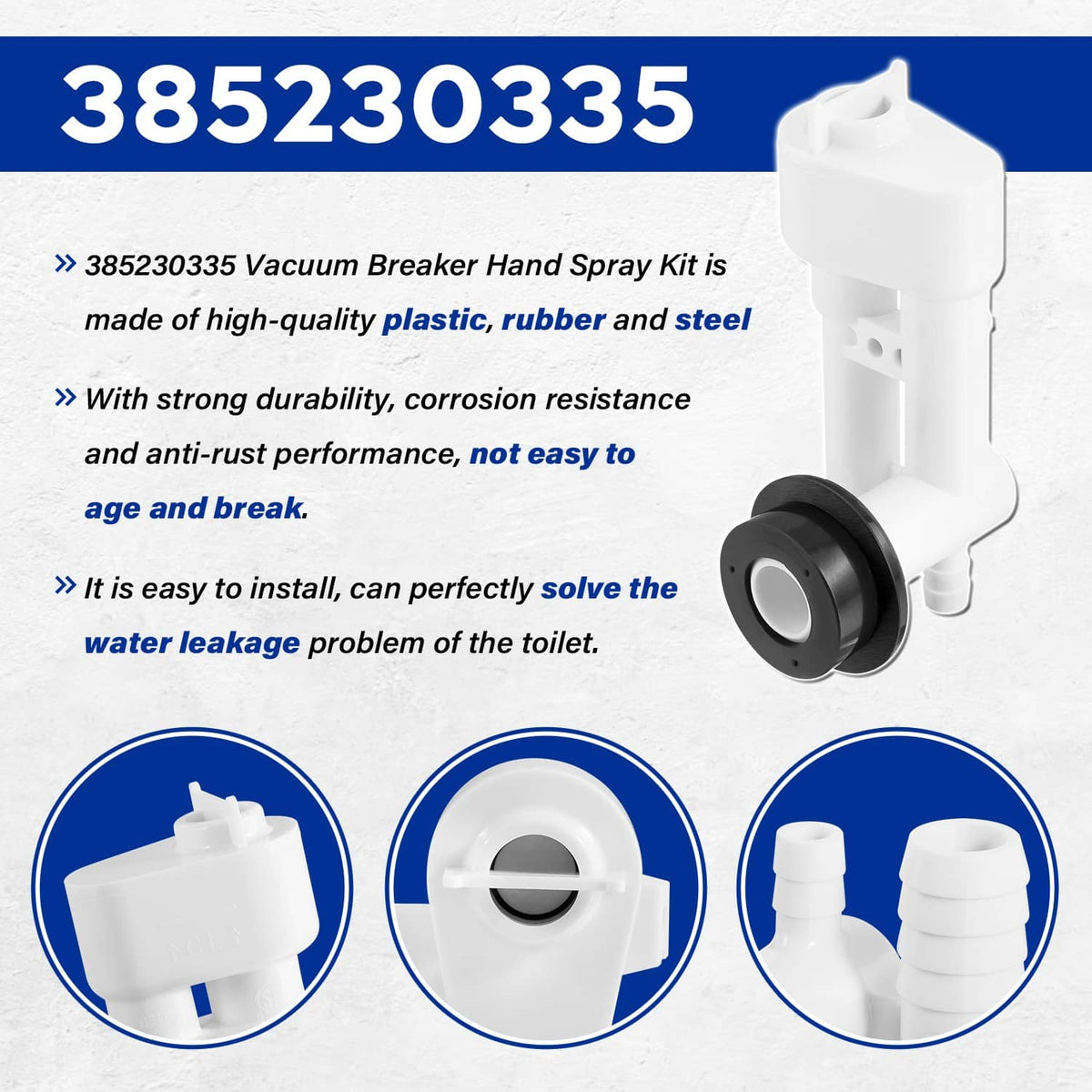 Solidspare Replace for Dometic 385230335 Toilet Vacuum Breaker Kit With Diverter Valve