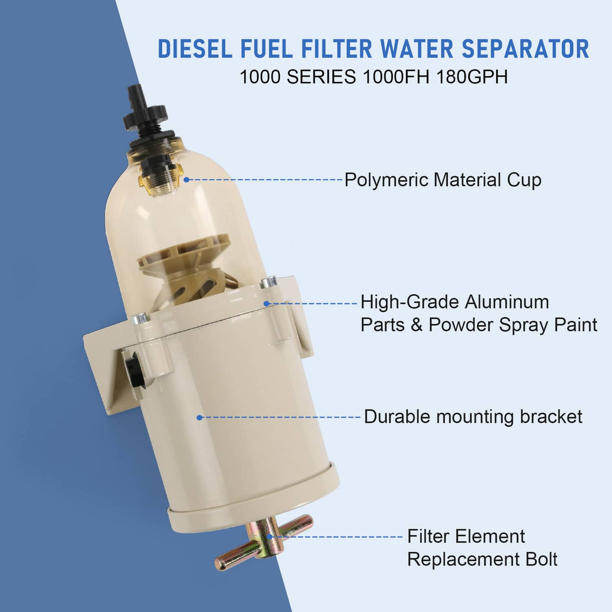 Solidspare 500FG/FH DIESEL MARINE BOAT FUEL / WATER SEPARATOR FILTER NEW