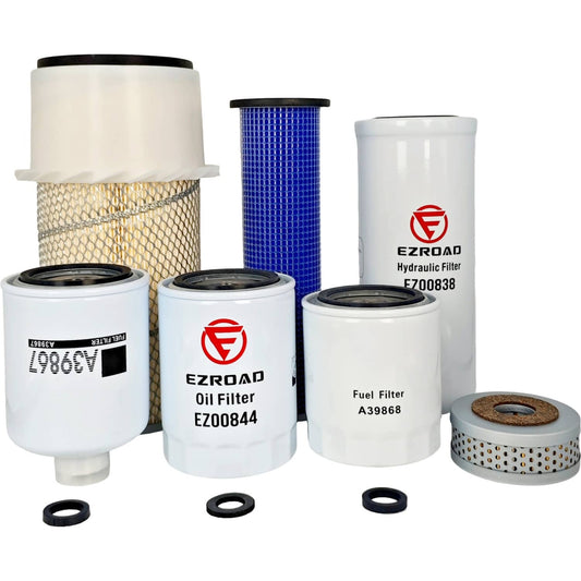 Solid Spare Filter Kit for Case 480D 480LL Hydraulic Oil Fuel Steering Outer Inner Filter