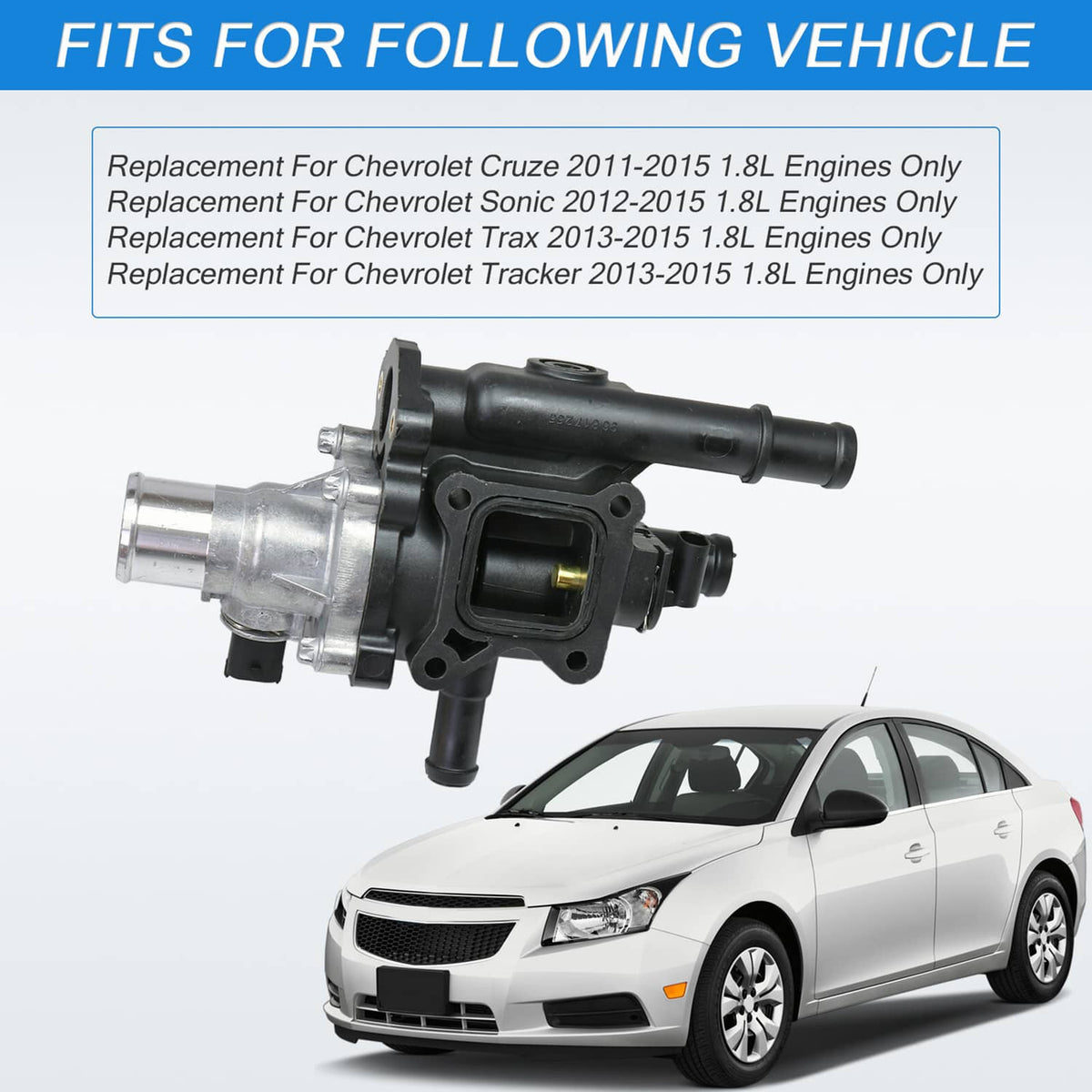 Solidspare Engine Coolant Thermostat Housing Assembly for Chevrolet Sonic Cruze 1.8L New