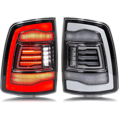 Solidspare Pair LED Tail Light for 2009-2018 Dodge Ram 1500 2500 3500 Rear Light Clear Lens