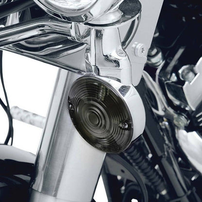 Solidspare For Harley Touring Road Glide Electra Glide Smoked Turn Signal Light Lens Cover