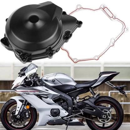 Solidspare Black Left Engine Stator Cover Crankcase with Gasket Fit For Yamaha YZF R6 06-22