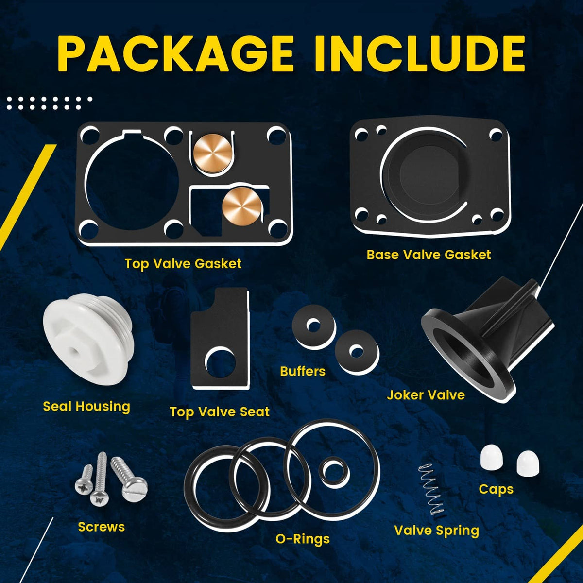 Solidspare Replace Jabsco 29045-2000 Twist N Lock Marine Manual Toilet Service Kit 98-07