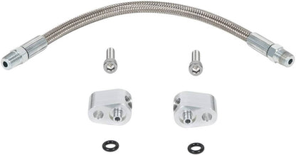 Solidspare For LS LS1 Throttle Body Bypass Coolant Steam Port Crossover Hose Braided Kit