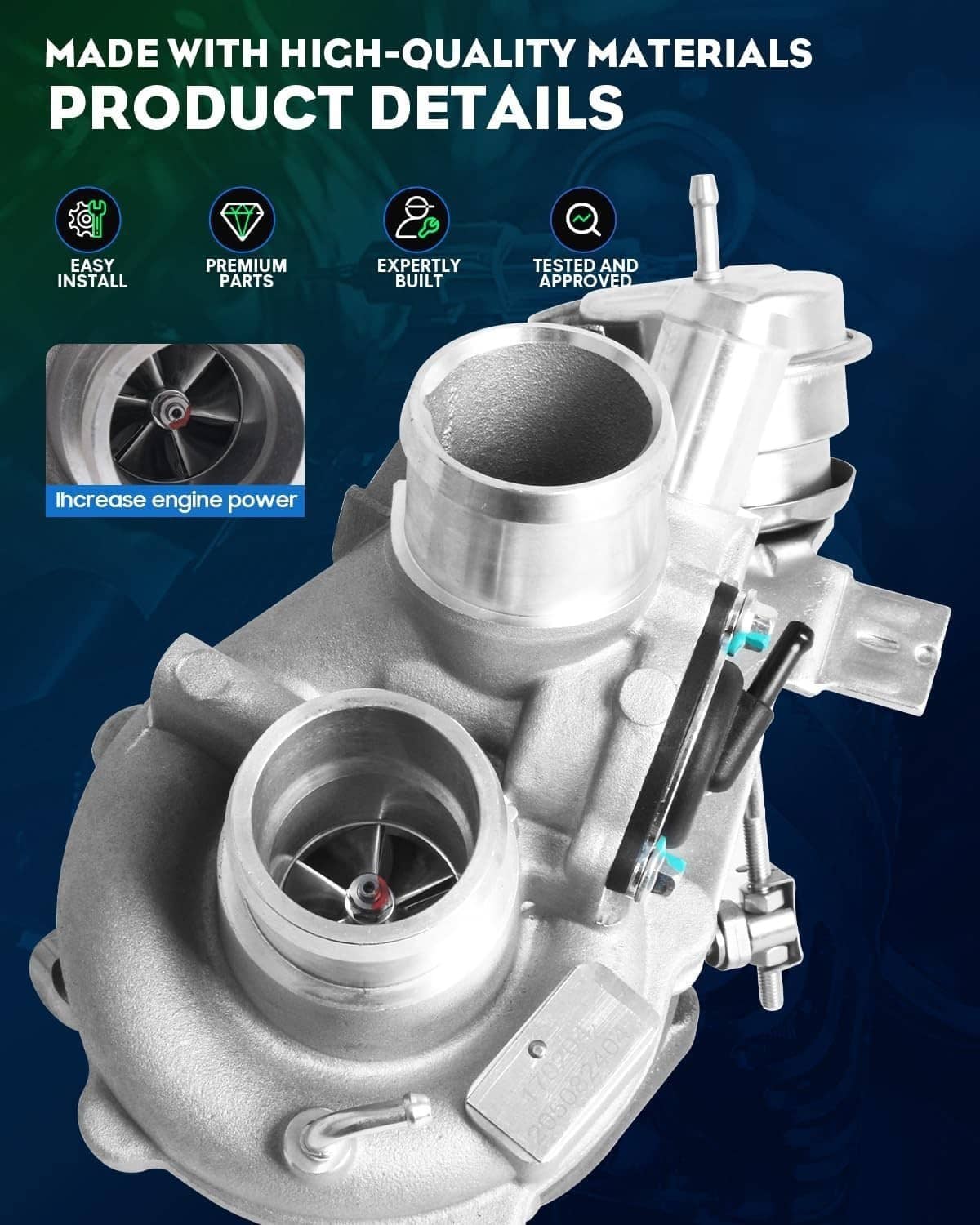 Solidspare Left & Right Turbo Turbocharger Set For 2011-2012 Ford F150 F-150 EcoBoost 3.5L