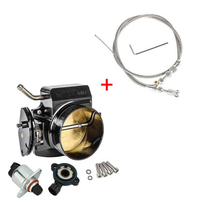 Solidspare LS 92MM Throttle Body with Position Sensors TPS IAC & Throttle Gas Cable Kit