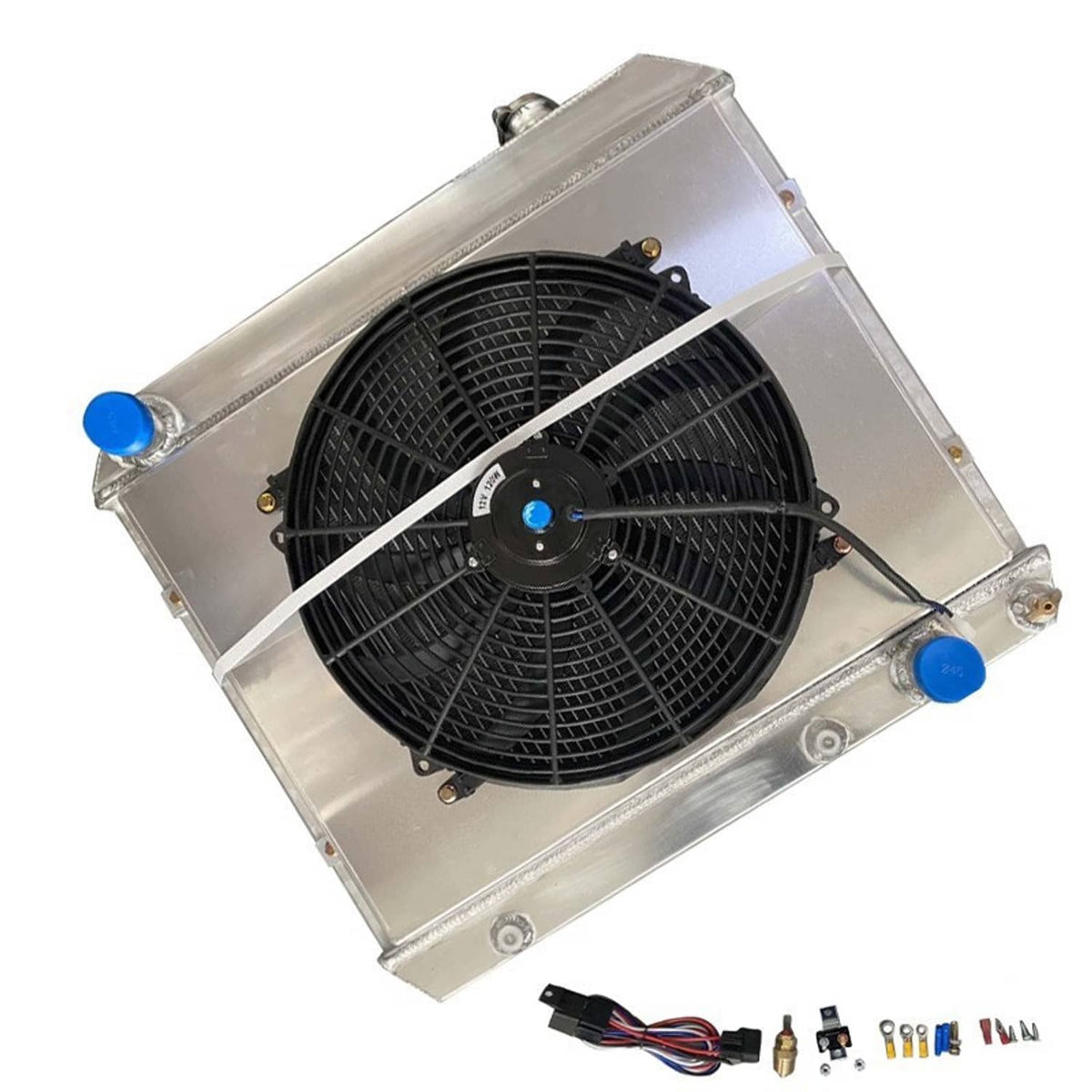 Solidspare 3 Row Radiator Shroud Fan For 1963-1966 Chevy C/K Pickup Truck C10 C20 C30