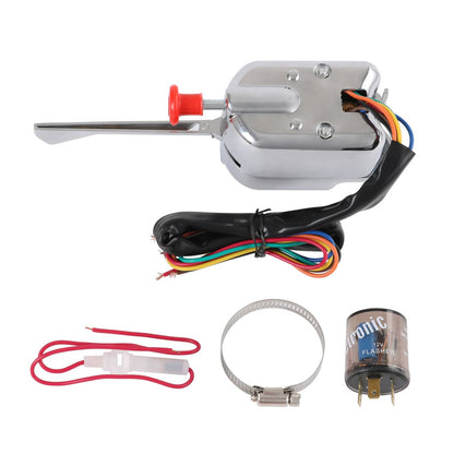 Solidspare Chrome 12V Universal Rat Hot Rod Turn Signal Switch For FORD GM With Flasher