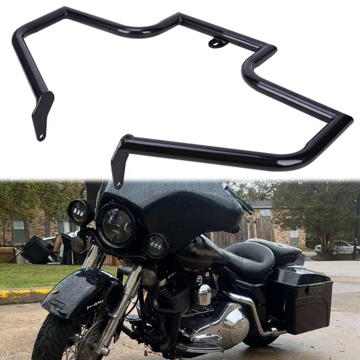 Solidspare Engine Guard Highway Crash Bar For Harley FLSTNI&FLSTN Softail Deluxe 2005-2017