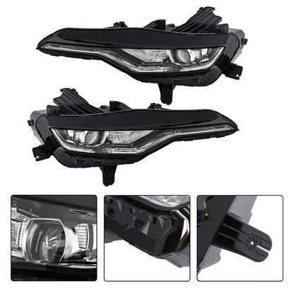 Solidspare Pair DRL Headlight w/LED Left+Right For 2019-2024 Chevy Camaro LS/RS/SS 84756147